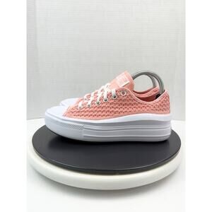 Converse Chuck Taylor All Star 5.5Y Womens 7 Move Crochet Pink Platform Shoes